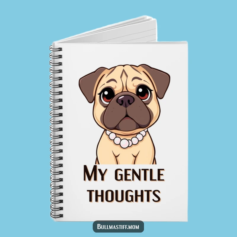 Funny Bullmastiff Pearl Notebook: Journal Your Kind Thoughts