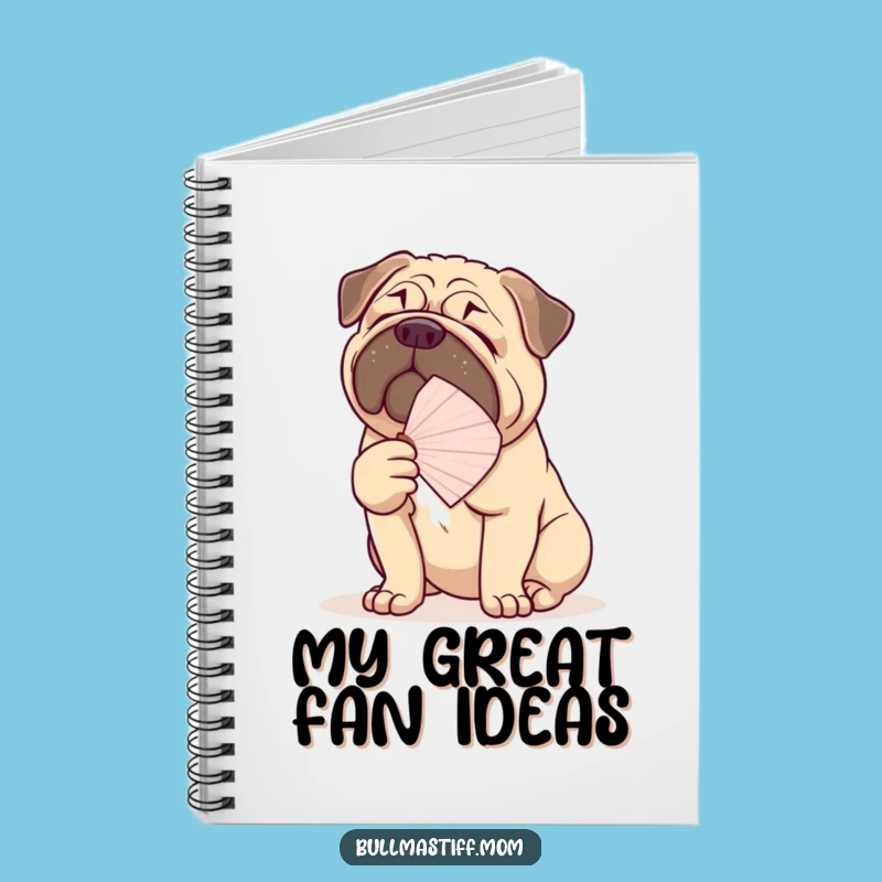 Jot Down Ideas: Funny Bullmastiff Fanning Notebook for Creative Minds