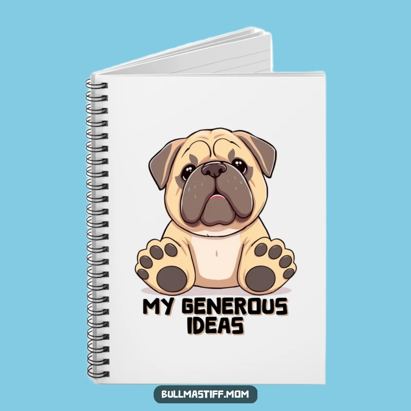 Funny Big Paws Bullmastiff Notebook: Playful Dog Journal, Hilarious Gift for Writers!