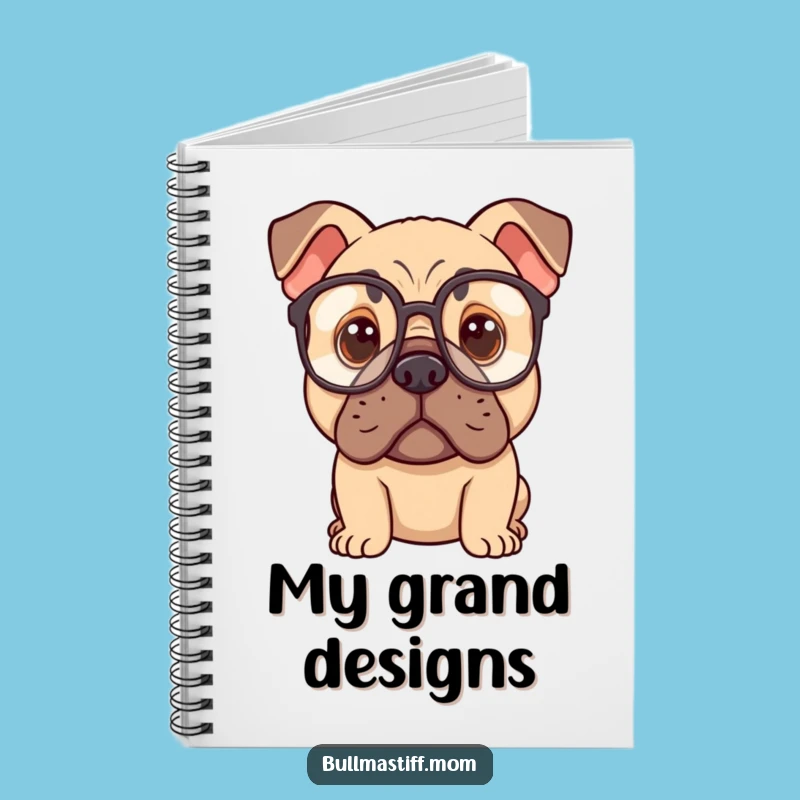 Funny Bullmastiff Notebook: Jot Down Thoughts with Canine Intellect