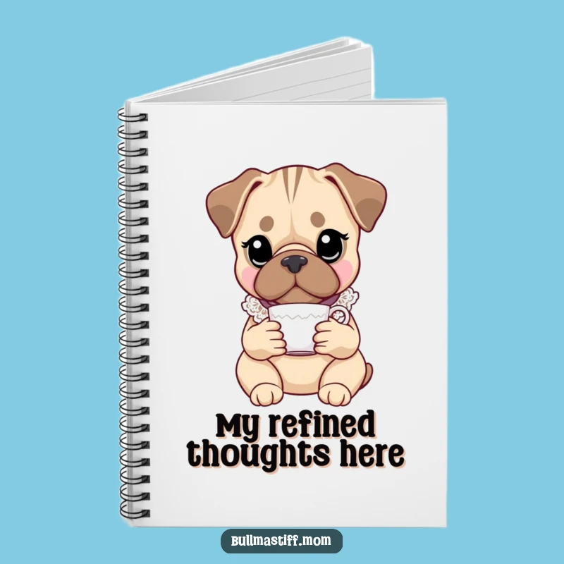 Funny Bullmastiff Notebook: Elegant Dog Journal for Lined Thoughts