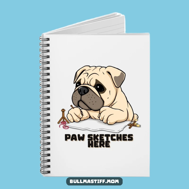 Funny Bullmastiff Embroidery Notebook: Journal Your Creative Ideas with Canine Chaos