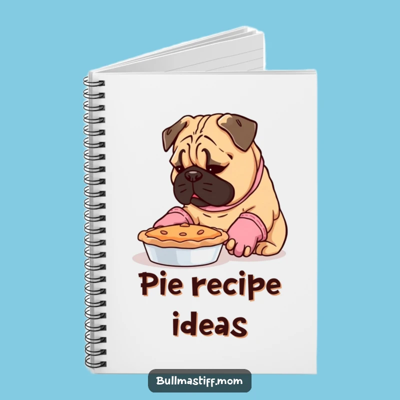Funny Bullmastiff Baker Notebook: Jot Down Recipes & Laughs