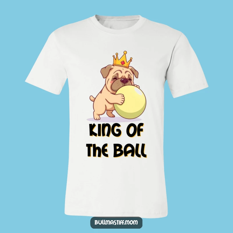 Funny Bullmastiff Crown T-Shirt: Playful Royal Dog Tee