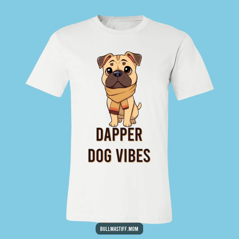 Funny Bullmastiff Scarf Tee: Unleash Your Inner Sophisticate with This Canine Style