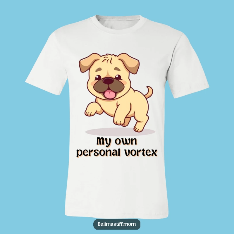 Funny Bullmastiff Tail Chase T-Shirt: Floppy Ears Fun, Hilarious Dog Shirt, Perfect Gift