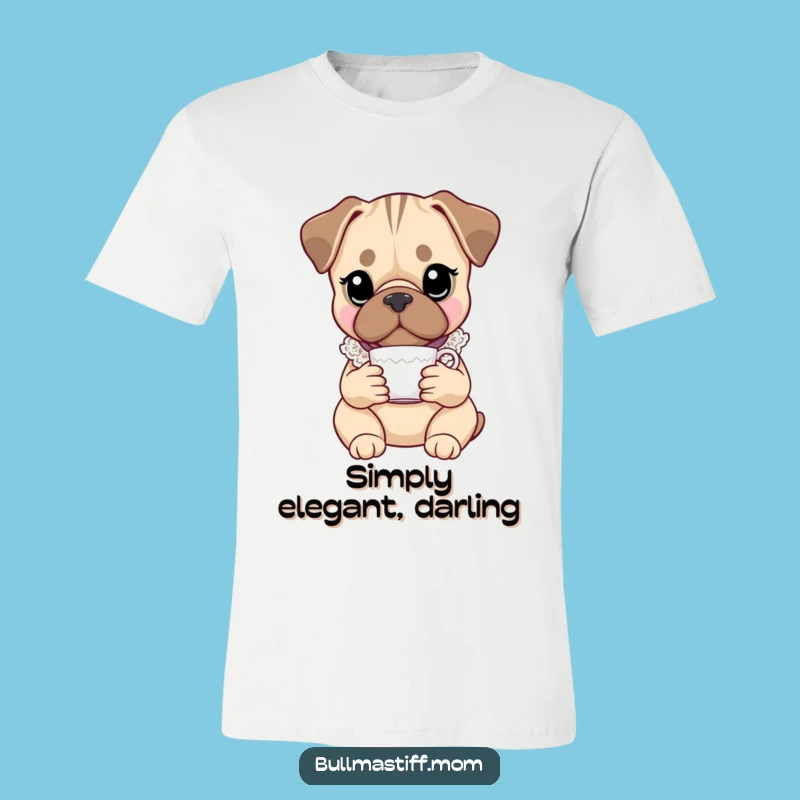 Funny Elegant Bullmastiff Lace Collar T-Shirt: A Chic Dog Lover Tee