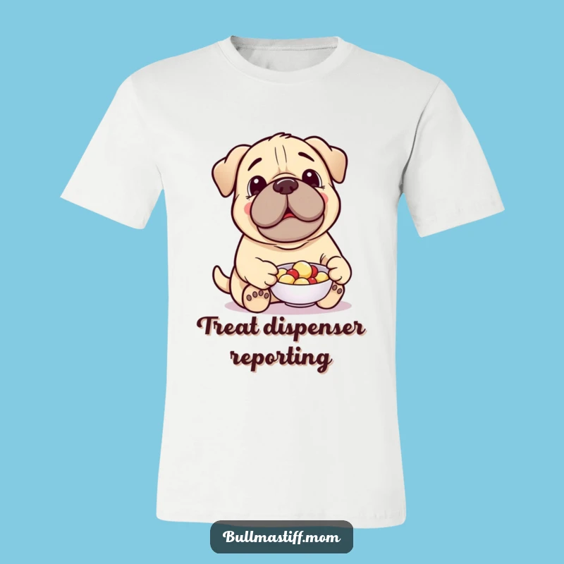 Funny Treat-Giving Bullmastiff T-Shirt: Generous Dog Humor, Great Funny Gift