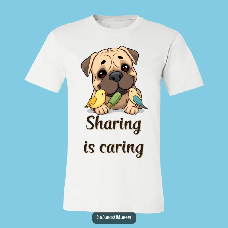 Funny Bullmastiff Bird Buddy Shirt: Gentle Dog Tee, Perfect Funny Gift for Kind Souls