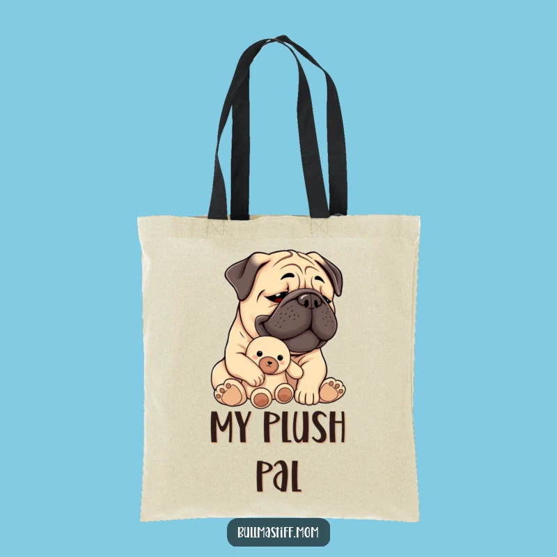Carry Your Joy: Funny Bullmastiff Plush Toy Tote Bag for Everyday Errands