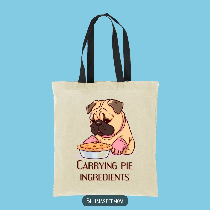 Funny Bullmastiff Baker Tote Bag: Carry Your Pies & Laughs