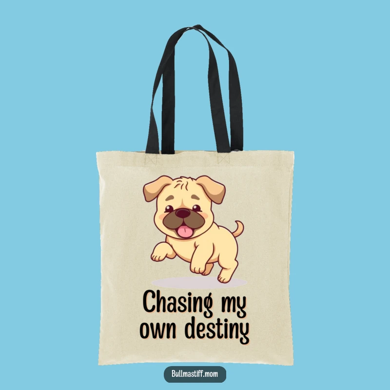 Funny Bullmastiff Tail Chase Tote Bag: Floppy Ears Fun, Hilarious Dog Accessory, Perfect Gift