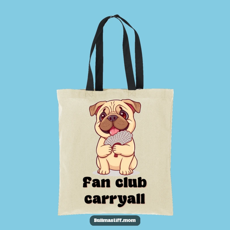 Funny Bullmastiff Lace Fan Tote Bag: Carry Your Charm with Comedy