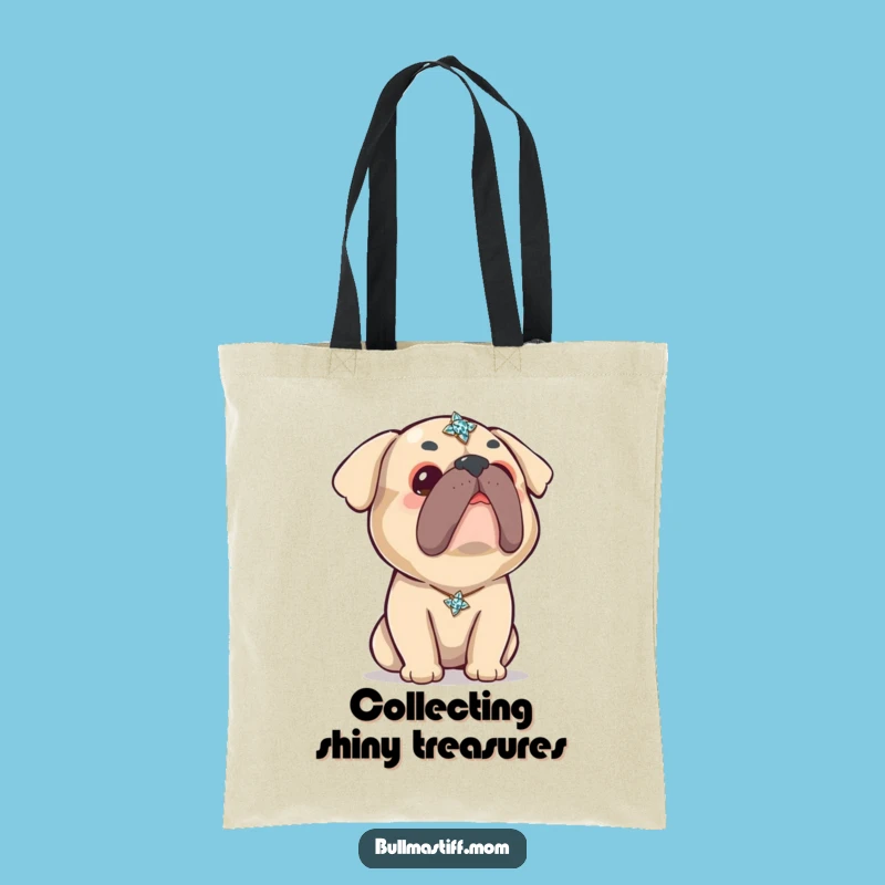 Funny Kawaii Bullmastiff Brooch Tote Bag: Cute Accessory, Perfect Funny Gift