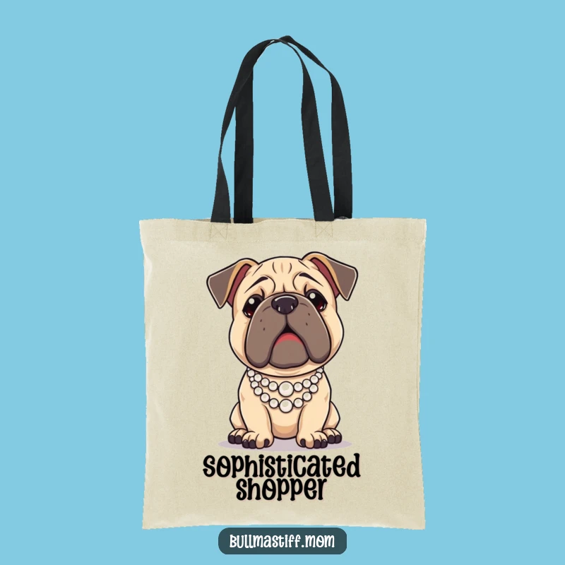 Funny Regal Bullmastiff Pearl Tote Bag: Carry Your Class with Comedy