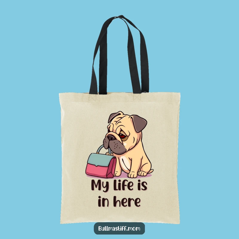 Funny Bullmastiff Handbag Tote Bag: Dainty Purse, Thoughtful Look - Chic Accessory Gift!