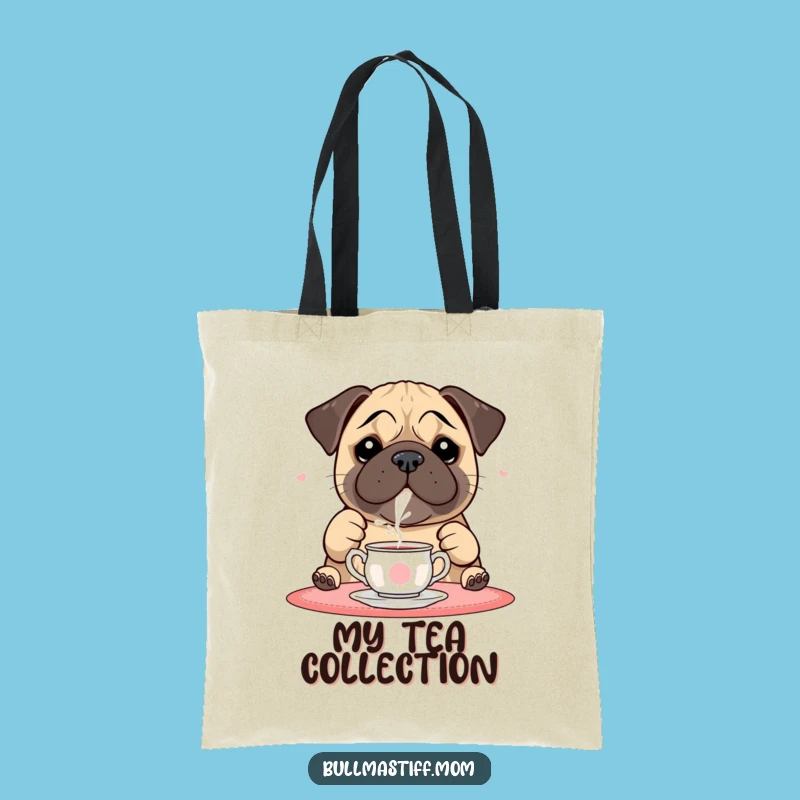 Funny Bullmastiff Tote Bag: Tea Time Pour, Chic & Practical Gift
